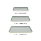 Sur La Table Kitchen Essentials Bake Sale 3-Piece Cookie Sheet Set – Nonstick Carbon Steel Baking Pans (13, 15, 18 Inch) – Grey Easy-Clean Oven Trays for Cookies, Roasting & More