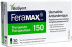 FeraMAX Pd Therapeutic 150 Iron Supplement - Once Daily High Dose Iron Supplement No.1 Recommended Treatment for Iron Deficiency Anemia - 150mg of Elemental Iron per Capsule, 30 Capsules