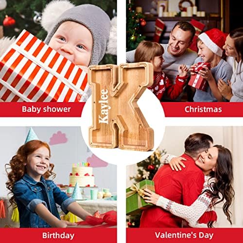 SummiDate Wooden Letter Piggy Bank| Piggy Bank for Boys Girls Toddler| Alphabet Y Money Bank| Coin Bank Birthday Gift for Kids|Birthday Gift for Kids (Y)