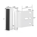 2Pack Door Reinforcement Lock Withstands 800lbs of Force - White Extra Proof Door Lock for Kids Safety Drilling Required,Prevents Unauthorized Entry,Add a Door Security Locks for Home Safety & Privacy