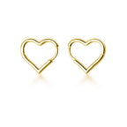 SLUYNZ Solid 925 Sterling Silver 1.6CM Heart Hoop Earrings for Women Teen Girls Minimalist Hoop Earrings Sweet Love Heart Earrings (B-18K Gold Plated)