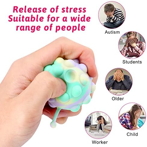 30 Pack Animal Pop Balls Party Favors for Kids,3D Pop Balls Fidget Toys,Birthday Gifts for Boys & Girls,Goodie Bag Stuffers,Pinata Stuffers Filler,Carnival Prizes,Treasure Box Toys,Kids Prizes