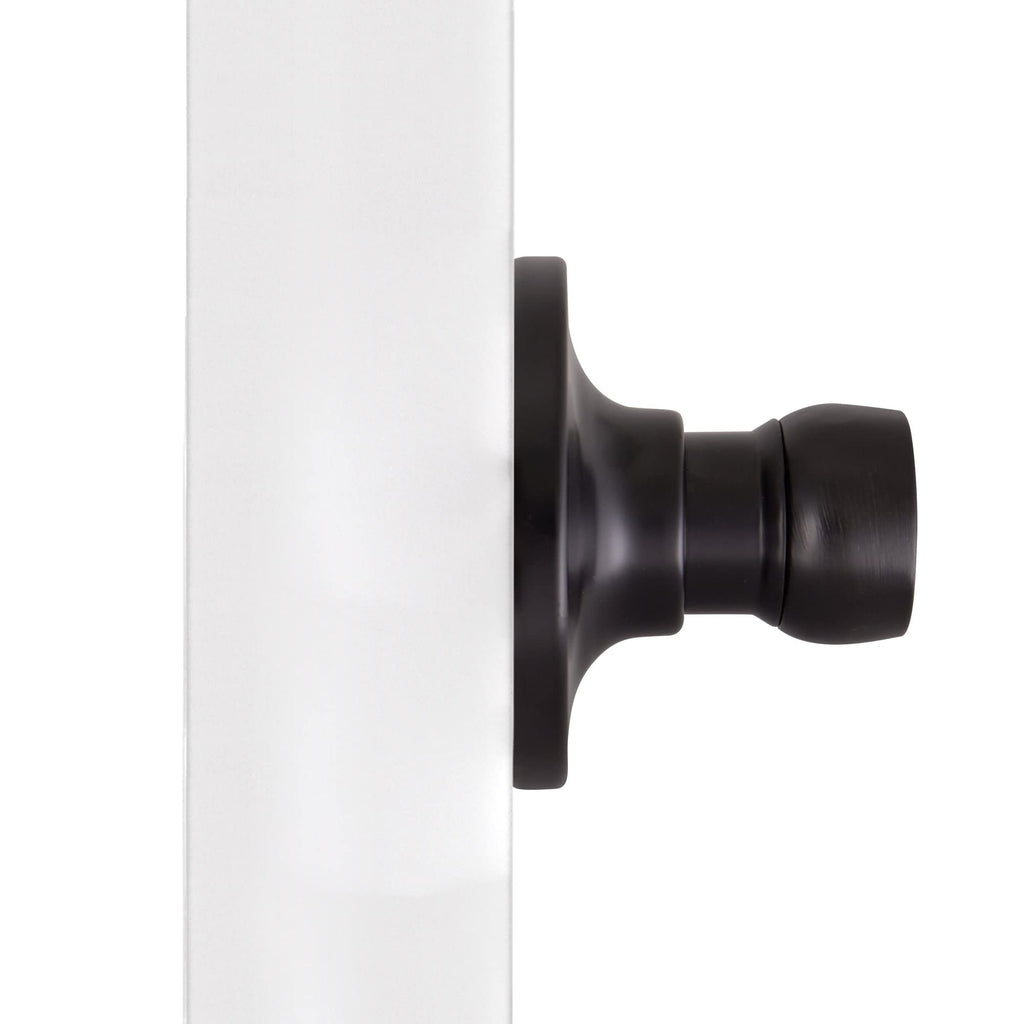 Design House Springdale One-Sided Non-Turning Dummy Door Lever, Matte Black, Decorative Interior Door Handle for Closet, Pantry, and French Doors, Reversible Surface Mount Hardware, 778878