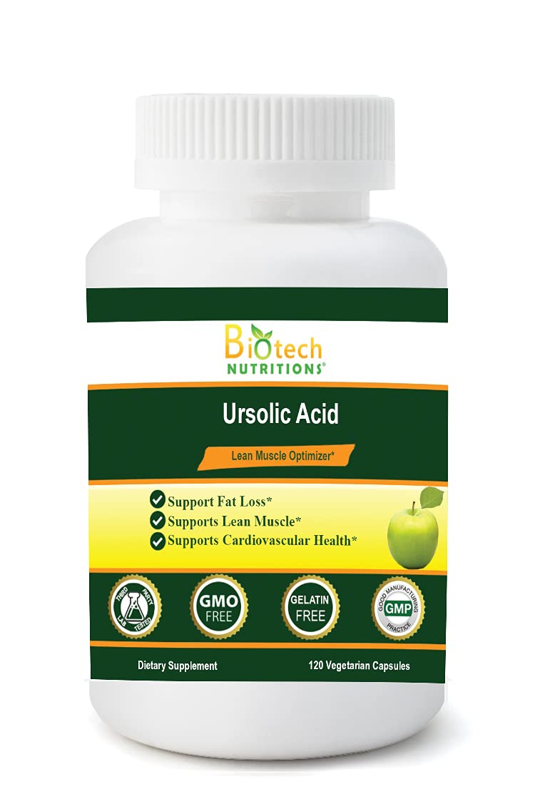 Biotech Nutritions Ursolic Acid 200 mg 120 Vegetable Capsules Gelatin Free Non-GMO Made in USA (2)