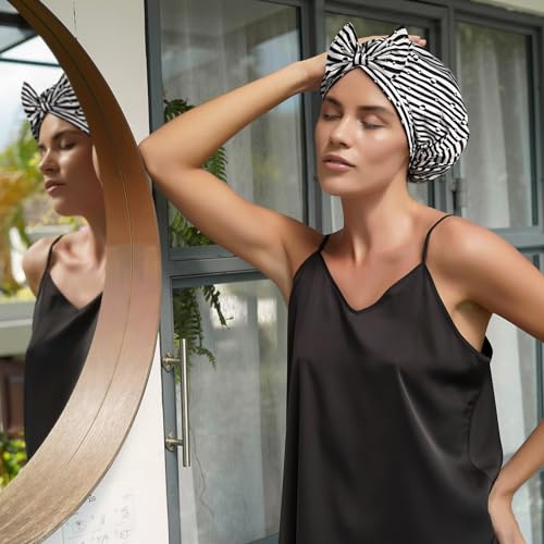 Yanibest Non-Slip Shower Cap for Women, Adjustable Luxury Waterproof Shower Cap, Reusable Cute Shower Cap Hair Cap to Keep Hair Dry