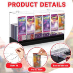 1 Pcs Acrylic Booster Pack Dispenser, Card Dispenser Storage and Organizer, for Trading Card, Booster Packs, Sports & More (Black Base 6 Slots)