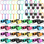 Hiboom 16 Set Kids Binoculars Bulk Shockproof Folding Children Mini Compact Binoculars Compass Magnifying Glass for 3-12 Years Boys Girls Kids Bird Watching Camping Outdoor Play