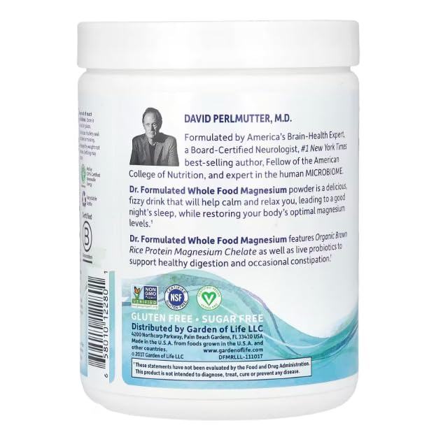 Garden of Life Dr. Formulated, Whole Food Magnesium, Raspberry Lemon, 14.9 oz (421.5 g)