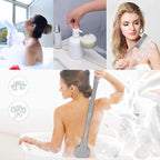 Back Brush Long Handle for Shower, 20.5” Back Bath Brush for Shower, Back Scrubber, Exfoliation and Improved Skin Health for Elderly with Limited Arm Movement, Disabled, Pregnant Women