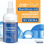 SkinSmart Antimicrobial Eczema Therapy with Hypochlorous Acid, Removes Bacteria so Skin Can Heal, for Adults, Kids and Seniors, 8 Ounce Clear Spray
