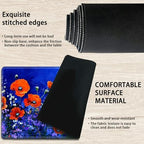 Playmats for Magic: The Gathering MTG Card Game Mat Plus 50 Pcs Card Sleeves, 24 x 14 inch TCG Mat with Stitched Edge for Commander Deck Duskmourn Board Game, Poppies and Wildflowers