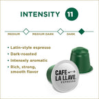 Café La Llave Espresso Aluminum Capsules, Dark Roast, 40ct