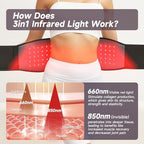 Red Light Therapy Wrap Belt for Body, Men and Women Gift,100 LEDs,5Gears 9Timers Remote Control, 660nm&850nm Infrared Light Therapy for Back, Waist, Muscle Pain Relief