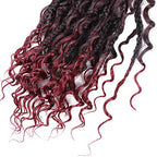 12 Inch Crochet Box Braids Curly Ends 8 Pack Goddess Box Braids Crochet Hair,Boho Box Braids Crochet Hair Pre Looped,Bohomian Box Braids Synthetic Braiding Hair Extensions for Black Women T118