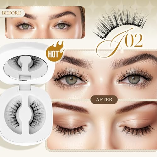 LASHVIEW Upgrade Soft Magnetic Eyelashes Natural Look, Reusable Magnetic Eyelashes with Applicator, No Glue Needed Magnetic Eyelashes Magnetic Lashes Kit, Easy to Wear and Remove CT01