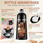 Dark Wine Red Hair Dye Shampoo 3 in 1 with Argan Oil, Instant Gray Hair Coverage in Minutes, Long-lasting Hair Color Shampoo Hair Dye, Shampoo Para Canas Mujer, Easy & Quick to Use for Men Women 500ML