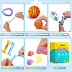 60 Pack Sensory Fidget Toys for Kids Classroom, Autism Sensory Product Calm Down Fidgets for Kids Age 5-7, 8-12, ADHD Stress Relief Travel Toys Christmas Stocking Stuffers for Kid Teens