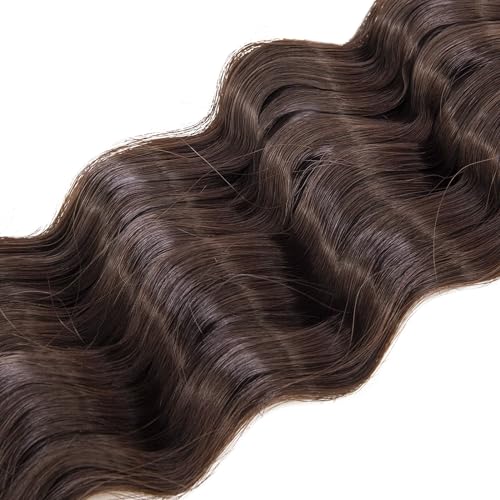 Curly Braiding Hair Boho Hair for Braiding Hair Ocean Wave Crochet Hair 18Inch Deep Curly Crochet Braids Wet and Wavy Braiding Hair Synthetic Crochet Hair for Black Women (4# 18 Inch (Pack of 6))