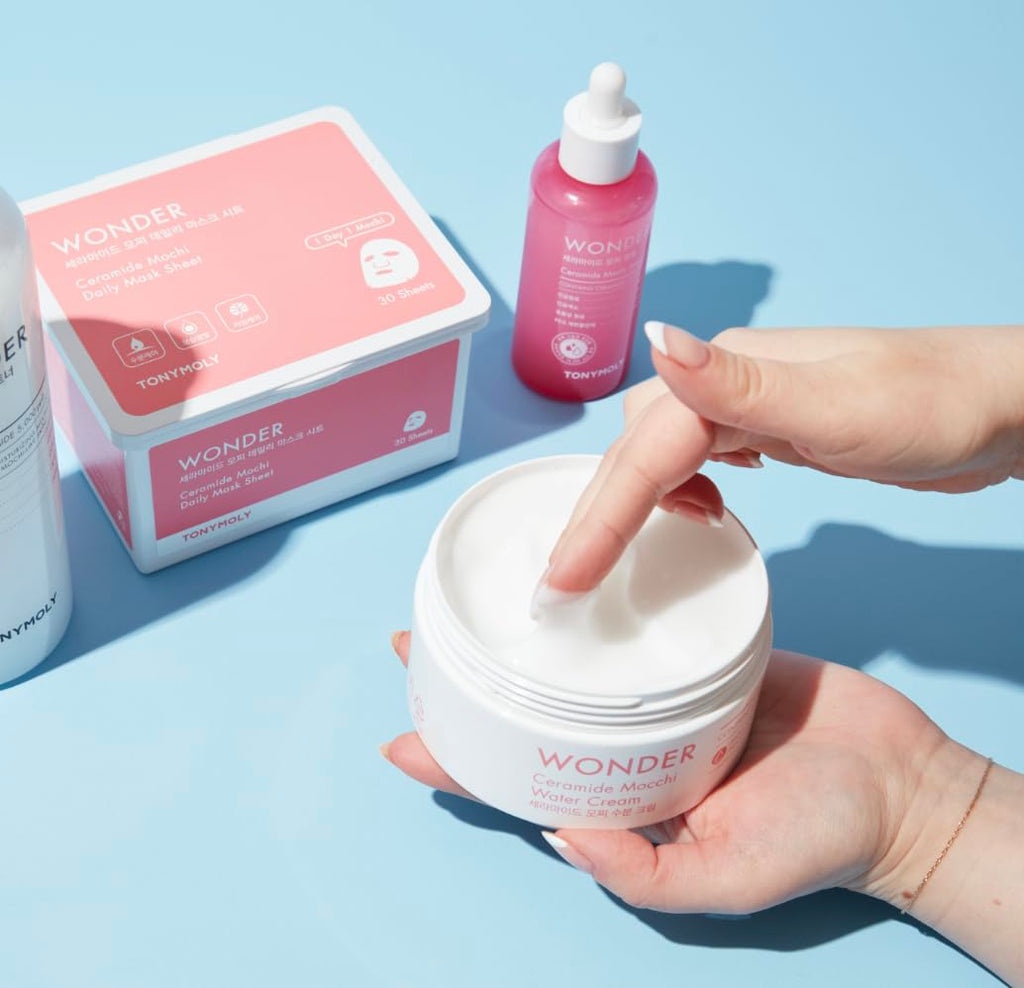 TONYMOLY Wonder Ceramide Mochi Body Cream, Moisturizing Body & Face Cream, Korean Face Moisturizer, Hydrating & Skin Repairing, for All Skin Types
