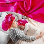 BONNET QUEEN Mommy and Me Silk Satin Sleep Bonnet Hair Wrap 2Pcs