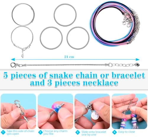 AIPRIDY Charm Bracelet Making Kit,Unicorn Mermaid Crafts Gifts Set Can Inspires Imagination and Creativity,Jewelry Making Kit Perfect Gifts for Girls 5-12 Years Old (125 Pieces)