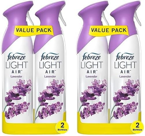 Febreze Light Odor-Fighting Air Freshener, Lavender, 8.8 fl oz, 2 count (Pack of 2)