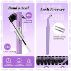 WENDY Lashes Clusters DIY Eyelash Extension Kit - 3D Effect C3 & Bottom Lashes with Bond and Seal Tweezers Cluster Eyelash Extensions Wispy Soft Individual Lashes, Suitable for Beginners, 10-16 MM