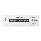 10ml Luer Lock Syringe (No Needle) - Sterile, Individually Wrapped - 100 Pack - for Professional & Personal Use