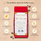 Puroast Low Acid Coffee Flavored Decaf | Decaf Mocha Java Ground | Medium Roast | High Antioxidants & High pH |No Bitter Aftertaste | Reduced Heartburn & GERD | Suitable for Cold Brew - 2.2 LB