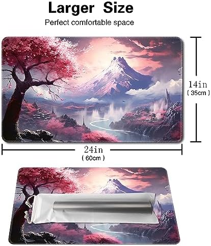 MTG Playmat Size 24x14in Free Storage Bags Non-Slip Backing, Ideal for Card Game Enthusiasts TCG Playmat (Sakura Kasumi-No Deck)