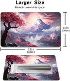 MTG Playmat Size 24x14in Free Storage Bags Non-Slip Backing, Ideal for Card Game Enthusiasts TCG Playmat (Sakura Kasumi-No Deck)