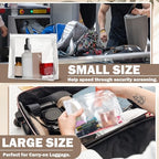 Xuniea 50 Pieces Mini Clear Makeup Bag Small Clear Zipper Pouch Travel Bag for Toiletries Plastic Cosmetic Organizer Waterproof for Women Men Vacation(7.1'',8.6'',9.8'',Transparent)