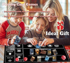 Card Game Playmats MTG Playmat for Beginner 2 Pack with Dices, Magic Mat Commander Deck Card Playmat for TCG MTG Accessories Play Mat 24x14 Inches Duel Card Battles, Black/Blue