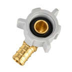 25-Pack Pex1/2" X 1/2" Female NPT Swivel Elbow Adapter, Brass Barb Crimp Plumbing Fittings, ASTM F1807,(PEX1807208-25PCS)