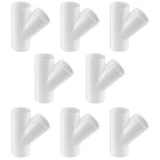 LESSO 8 Pack PVC Pipe Fittings, 1/2 inch PVC Wye Y Fittings for DIY Building Furniture Greenhouse Shed Pipe Fittings Tent Connection, SCH40 White