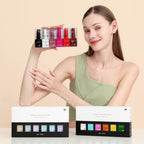 CANNI Dark Red Gel Nail Polish Set, 6Pcs 9ml Burgundy Gel Polish Kit