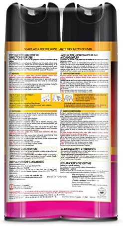Hot Shot Ant, Roach And Spider Killer 2-17.5 Ounce Aerosol Cans, Fresh Floral Scent, Twin Pack