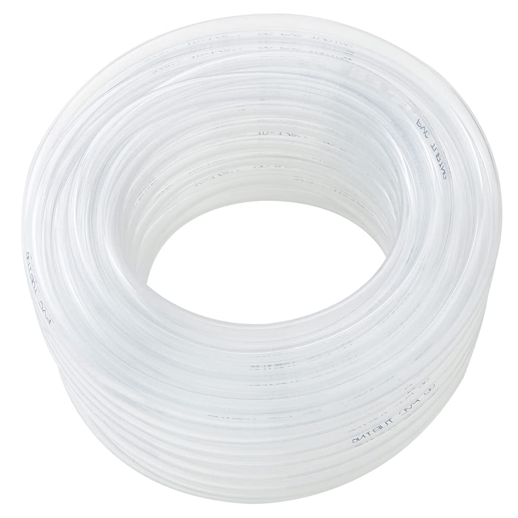DAVCO 5/8" ID x 10ft Clear Vinyl Tubing, Low Pressure Flexible PVC Tubing, Heavy Duty UV Chemical Resistant Lightweight Plastic Vinyl Hose, BPA Free and Non Toxic