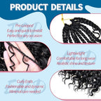 6 Packs Goddess Box Braids Crochet Hair With Curly Ends 14 Inches Boho Braids Crochet Hair for Black Women (1b, 14" - 6 Packs)