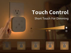 TORANKOS 2 Pack Very Dim Sleep Night Lights Plug into wall, Kids Sleep Light, Adult Sleep Light, Bedroom Night Light, Light Sensor, LED, Dimmable, Warm Soft Light Plug in Night Light