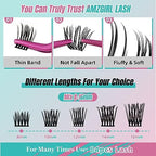 Lash Extension Kit Eyelash Clusters Individual Lashes Extensions Kits With Cluster Lashes Wispy,Lash Bond And Seal,Eyelashes Remover And Applicator at Home(Feather2,D-Mix8-16mm kit)