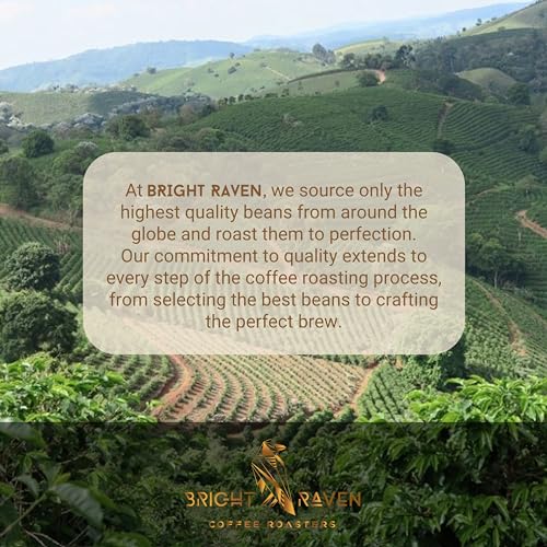 Bright Raven Coffee Roasters - Colombia, Single Origin, Whole Bean Coffee, Medium Roast, 12 Oz, 100% Arabica Coffee Beans, Fresh Roasted, Specialty Coffee, Premium, Low Acid Coffee.