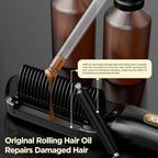 Hair Straightener Brush, Negative Ion Flat Iron & Straightening Comb 2 in 1 with Convenient Comb, Fast Heating, Anti-Scalding, 30s Fast Heating, 5 Temp Settings 284℉ - 392℉ (Gold Gray)