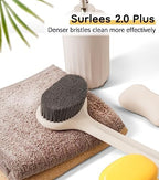 surlees Back Scrubber for Shower, Bath and Body Brush for Elderly, Men and Women, 15 Inch / 38 CM (Purple, Soft-6)