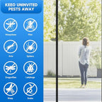 Magnetic Screen Door Left Right Side Opening Polyethylene Terephthalate Mesh Greater Than Fiberglass and Polyester Easy Install