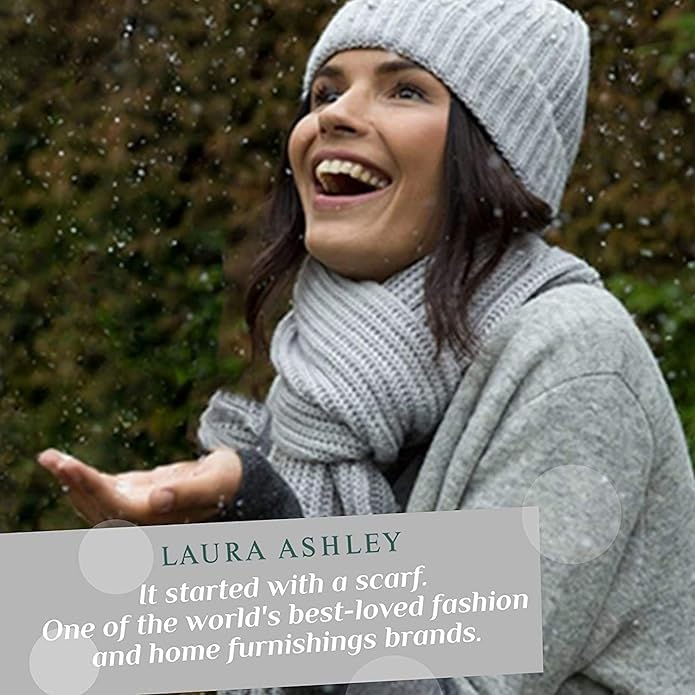 Laura Ashley Ladies Open Toe Spa Slippers with Bow and Memory Foam Insole