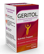 Geritol Multi-Vitamin Nutritional Support Tablets, Balance of 26 Essential Vitamins and Minerals, 100-Count Bottles (Pack of 2)