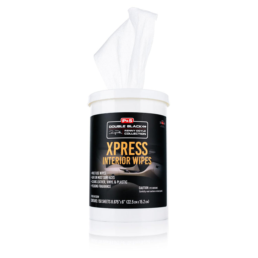 P&S XPRESS Interior Wipes - Versatile All-in-One Cleaning Wipes for Leather, Vinyl, Plastic, and More - Safe for Vehicle Interiors and Exterior Surfaces (150 Count)