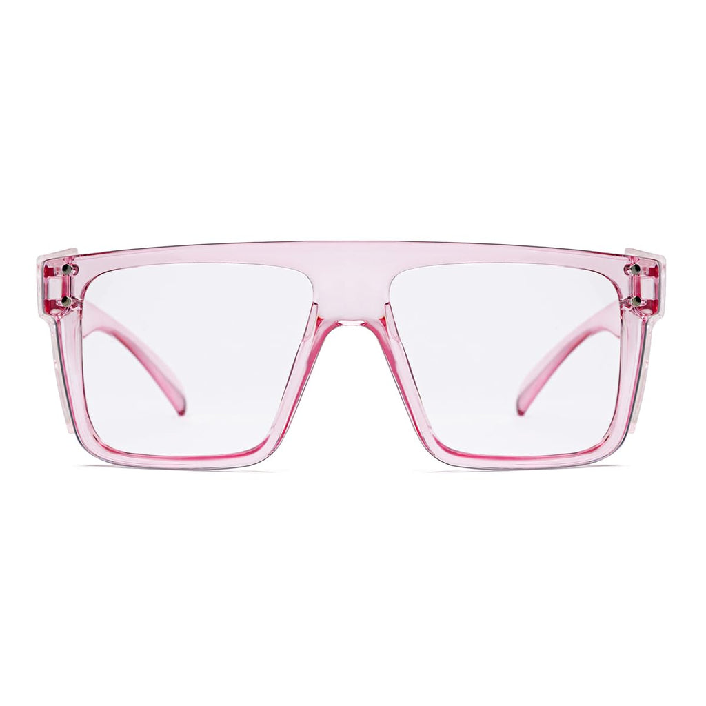 BINGKING ANSI Z87 UV400 Transition Photochromic Pink Safety Glases sunglasses for women (Clear pink (clear shield))