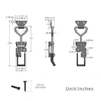E-TING 4Pack Heavy Duty Toggle Clamp Latch 300Kg 661Lbs Holding Capacity 4003 Pull Latch Clamps Black Adjustable Quick Release Hasp Clamps for Smoker Cabinet Boxes Case Trunk Jig Metal Catch Set